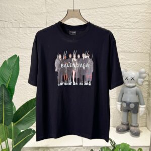 Balenciaga Band Portrait Printing Logo T-shirt