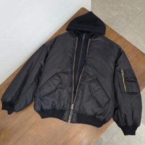 Balenciaga Hooded Bomber in Black