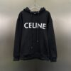 Celine Loose Hoodie Fleece Black 1 Celine Loose Hoodie Fleece 'Black/Grey'