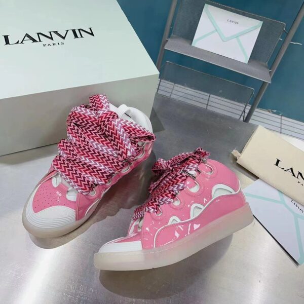 Lanvin Curb White - Pink Sneaker 7 Lanvin Curb Pink & White Sneaker
