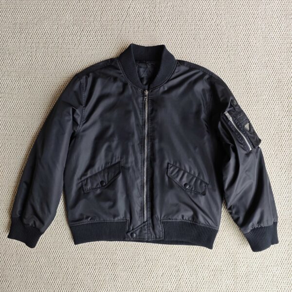Prada Bomber Jacket with Triangular Logo 2 Prada Bomber Jacket with Triangular Logo