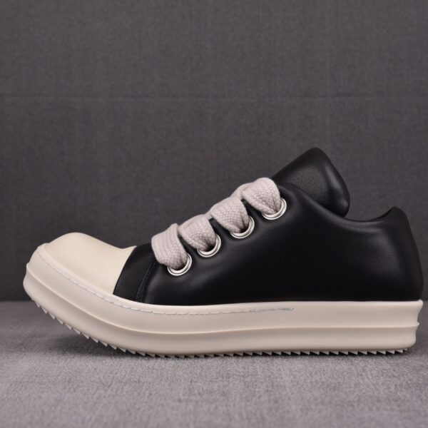 Rick Owens Tenis Low Jumbo Lace Padded10 Rick Owens Tenis Low-Top Jumbo Lace Padded 'Black Milk'
