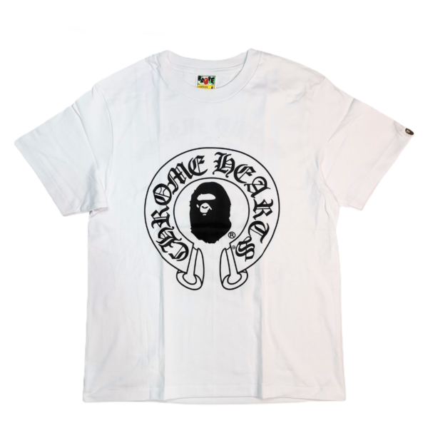 BAPE x Chrome Hearts T-shirt White 1 BAPE x Chrome Hearts T-shirt 'White'