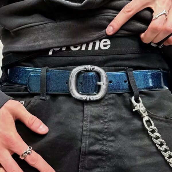 CH BELT 9 Chrome Hearts Gunslinger Belt 'Black Glitter'
