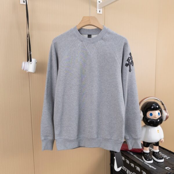 CH SWEATER GREY 1 Chrome Hearts Sweater 'Grey'