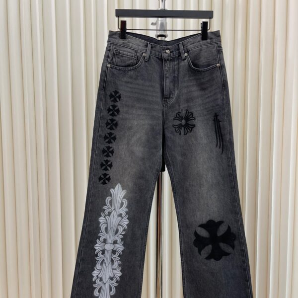 Chrome Heart Double Cross Floral Print black Grey Chrome Heart Double Cross Floral Print 'Black Grey'
