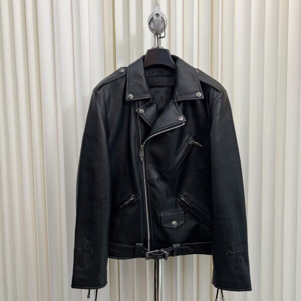 Chrome Hearts Cross Patch Leather Jacket Chrome Hearts Cross Patch Leather Jacket