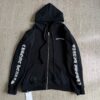 Chrome Hearts Scroll Logo Zip Up Hoodie Black 1 Chrome Hearts Scroll Logo Zip Up Hoodie 'Black'