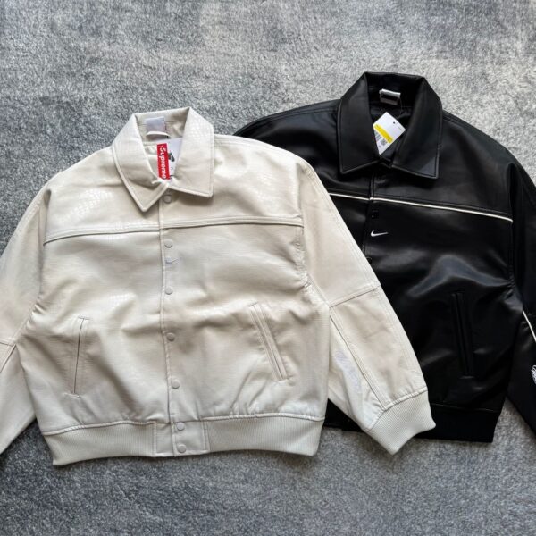 Supreme Nike Leather Varsity Jacket 1 Supreme Nike Leather Varsity Jacket